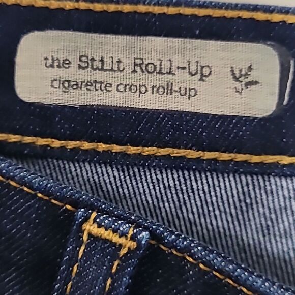 Adriano Goldschmied the Stilt Roll-Up cigarette crop jean Sz 28 Dark Wash - Picture 4 of 8